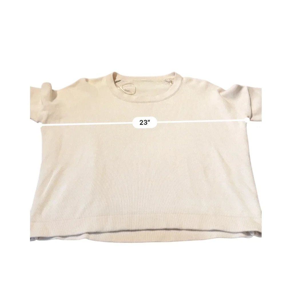 Lululemon Bhakti Reality‎ Short Sleeve Top Women's Large Pink Knit Relaxed Fit